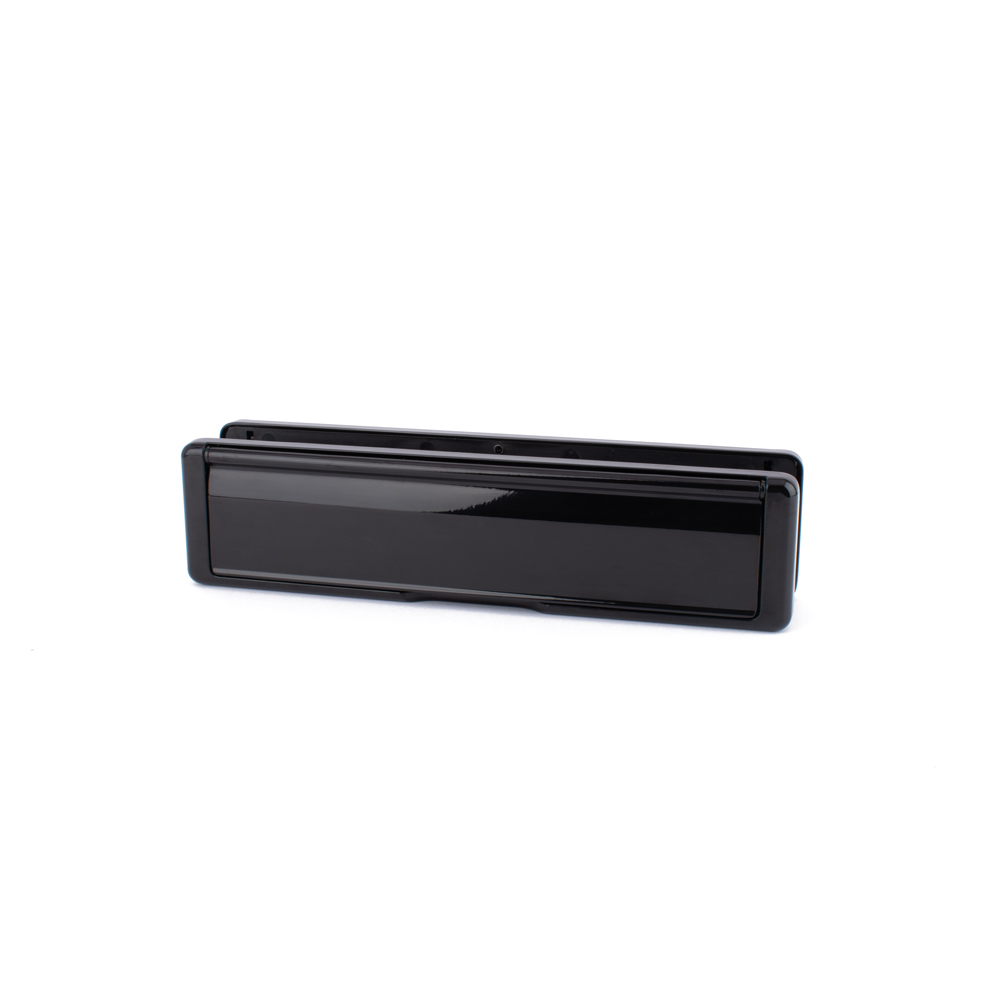 Timber Series 40-80 Nu Mail Letterplate (68mm) - Black